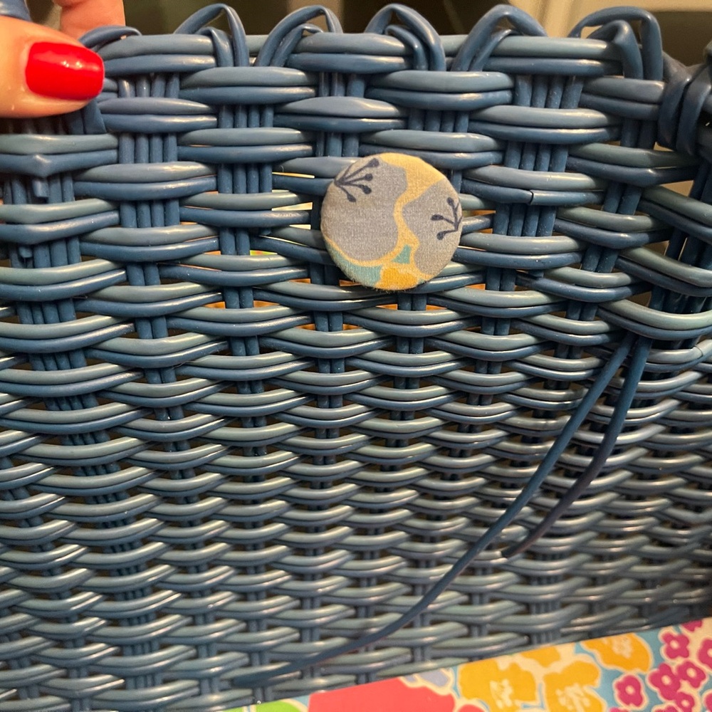 Lilly Pulitzer Blue Woven Tote - Picture 3 of 8